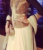 Karishma Kapoor Designer White & Black Embroidered Lehenga