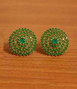 Green Emerald Studs