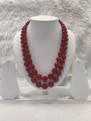 Mannat raj pearls & jewellers semi precious onyx stones designer necklace set 1