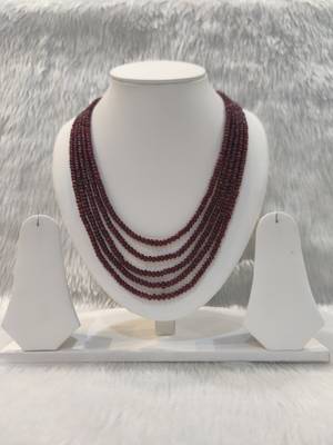 Mannat raj pearls & jewellers real ruby precious stones designer necklace set 2