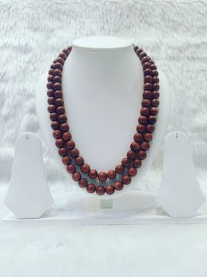 Mannat raj pearls & jewellers semi precious sandstone elegant designer necklace set 1