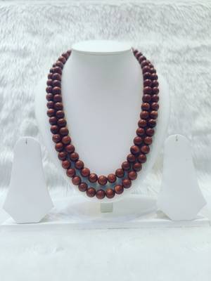 Mannat raj pearls & jewellers semi precious sandstone elegant designer necklace set 2