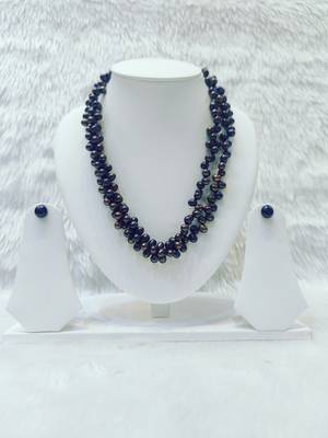 Mannat raj pearls & jewellers natural fresh water twisted pearls elegant designer necklace set 1