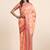 Lookslady womens new designer orange color katan silk woven banarasi saree with unstitched blouse