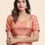 Lookslady womens new designer orange color katan silk woven banarasi saree with unstitched blouse