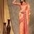 Lookslady womens new designer orange color katan silk woven banarasi saree with unstitched blouse