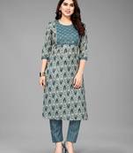 Firoji Cotton Prty Wear Kurta Set 