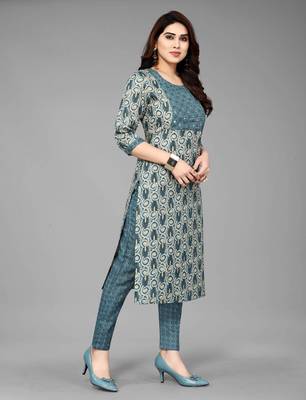 Firoji Cotton Prty Wear Kurta Set  3
