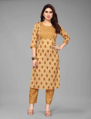 Musterd Cotton Prty Wear Kurta Set  1