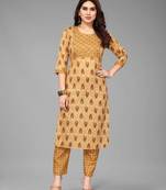 Musterd Cotton Prty Wear Kurta Set 
