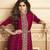 Crimson color georgette embroidered semi stitched salwar kameez