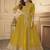 Mustard color georgette embroidered semi stitched salwar kameez