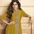 Mustard color georgette embroidered semi stitched salwar kameez