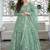 Sea green color georgette semi stitched embroidered lehenga suit
