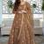 Brown color georgette semi stitched embroidered lehenga suit