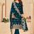 Navy blue color maheshwari silk semi stitched embroidered salwar suit