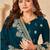 Navy blue color maheshwari silk semi stitched embroidered salwar suit