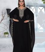 Black Zari & Stone Work stitched Georgette Kaftan