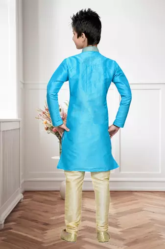 Feeroze Art Silk Kids Kurta Pyjama For Boys