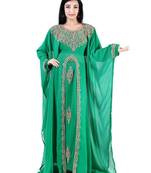 Sea Green Only Zari Work stitched Georgette Kaftan Party dress