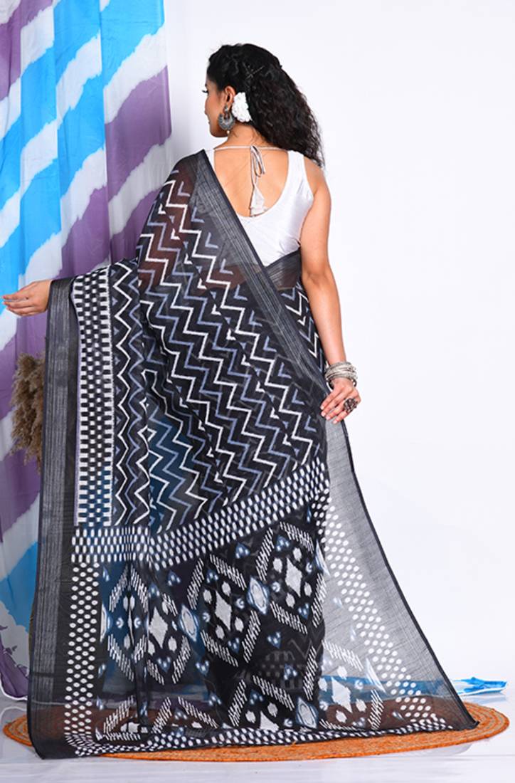 SEMI DIGITAL PRINT SAREE