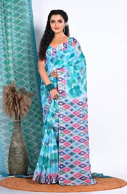 SEMI DIGITAL PRINT SAREE 1