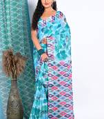 SEMI DIGITAL PRINT SAREE