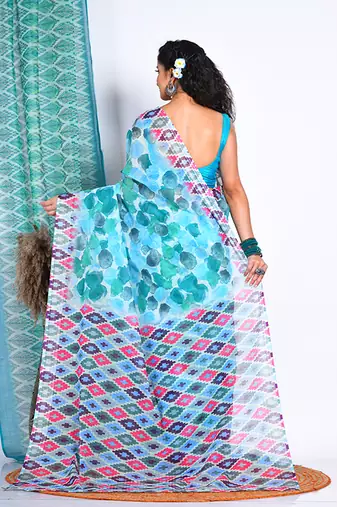 SEMI DIGITAL PRINT SAREE