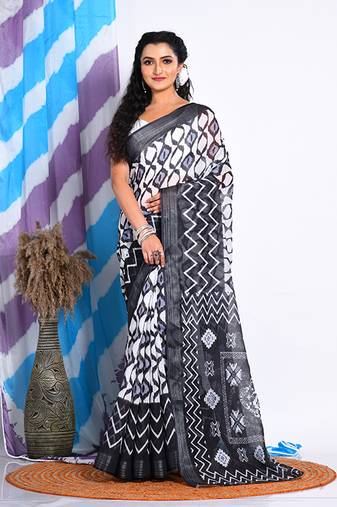 SEMI DIGITAL PRINT SAREE