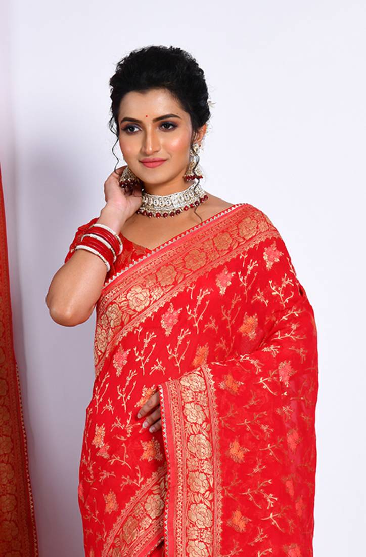 GEORGETTE RICH PALLU SAREE