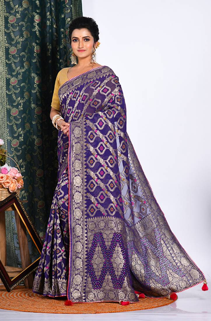 GEORGETTE RICH PALLU SAREE