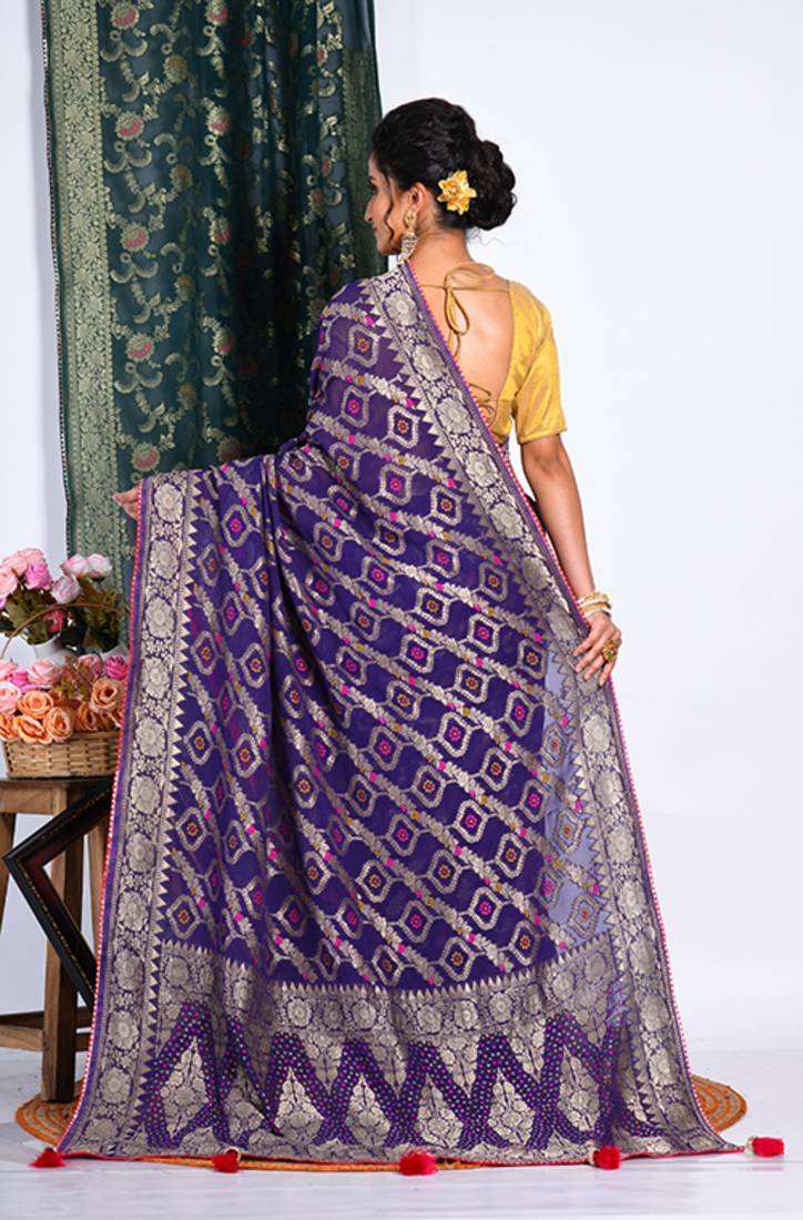 GEORGETTE RICH PALLU SAREE