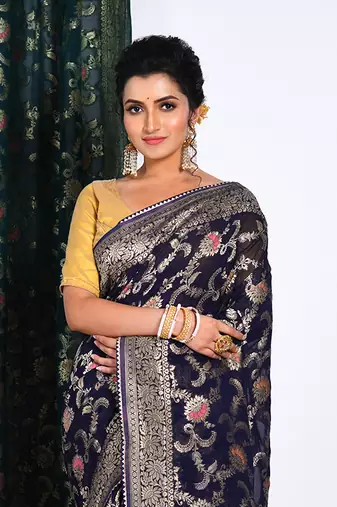 GEORGETTE RICH PALLU SAREE