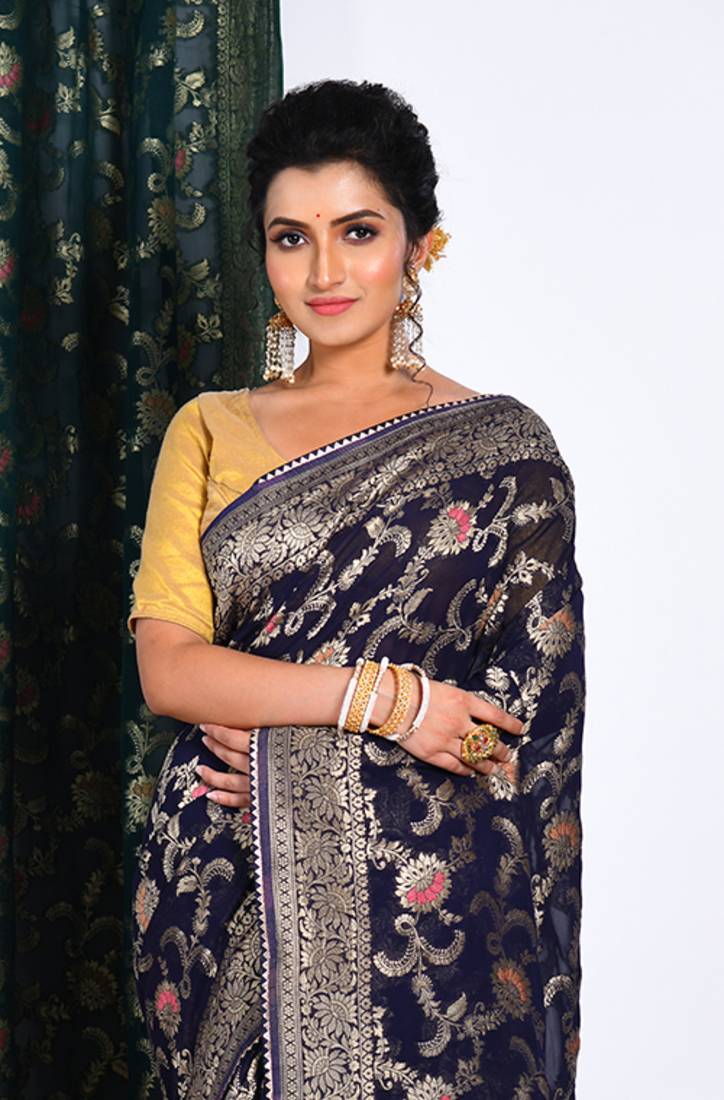 GEORGETTE RICH PALLU SAREE