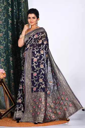 GEORGETTE RICH PALLU SAREE