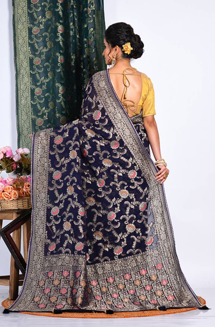 GEORGETTE RICH PALLU SAREE