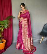 RANI PINK MOST BEAUTIFUL SUPER SAREE