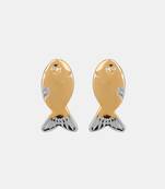 Women gold-plated fish  handcrafted stud