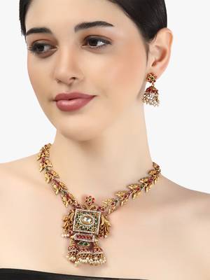 24ct women gold-plated antique jewellery set 2