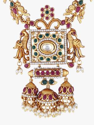 24ct women gold-plated antique jewellery set 3