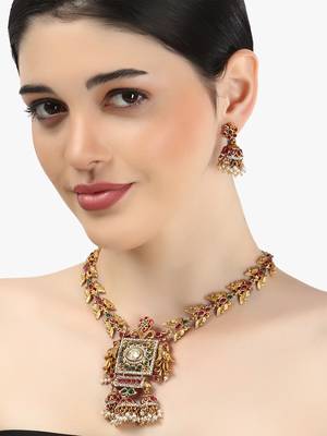 24ct women gold-plated antique jewellery set 5