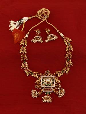 24ct women gold-plated antique jewellery set 1