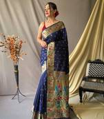 ROYAL BLUE MOST PRETTY PAITHANI SILK SAREE