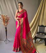 RANI PINK MOST PRETTY PAITHANI SILK SAREE