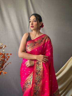 RANI PINK MOST PRETTY PAITHANI SILK SAREE 2