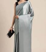 Bollywood Style Designer Satin Silk Saree Party Wear Saree Exclusive Saree With Sequence Work Blouse