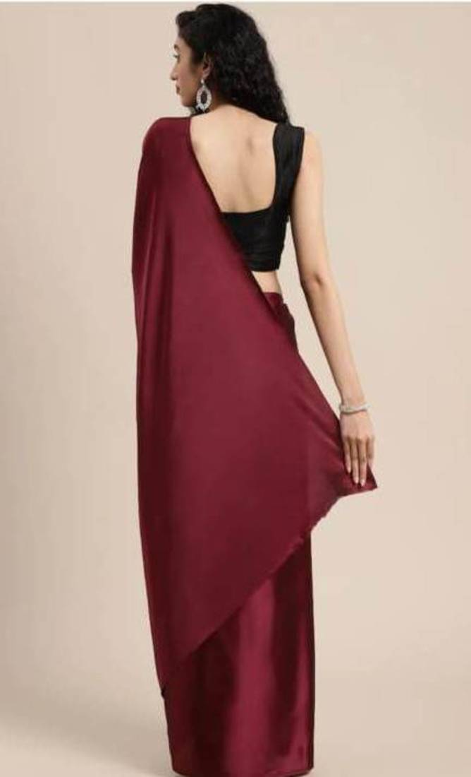 Bollywood Style Designer Satin Silk Saree Party Wear Saree Exclusive Saree With Sequence Work Blouse