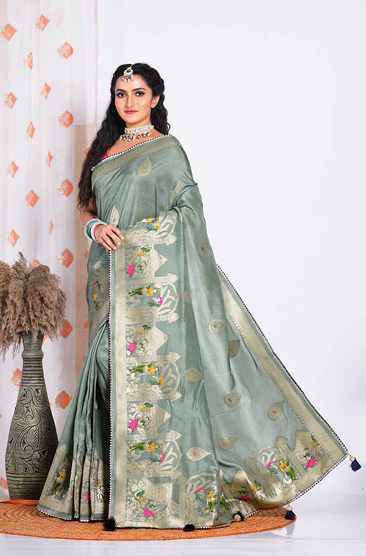 PURE RUSSIAN SILK SAREE