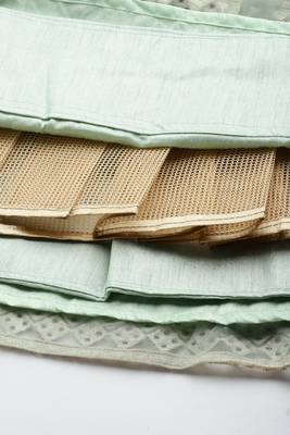 MINT GREEN LAKHNAVI ZARI & SEQUINS EMBROIDERED SOFT NET FESTIVE WEDDING & DESIGNER PARTY SEMI STITCHED LEHENGA CHOLI 5