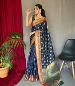 BLUE MOST PRETTY PATOLA SILK SAREE